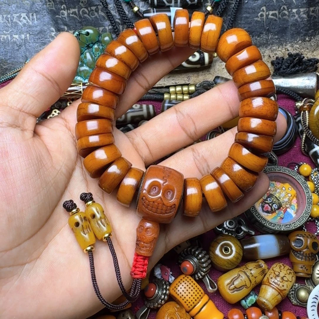 金刚菩提手串牦牛骨48