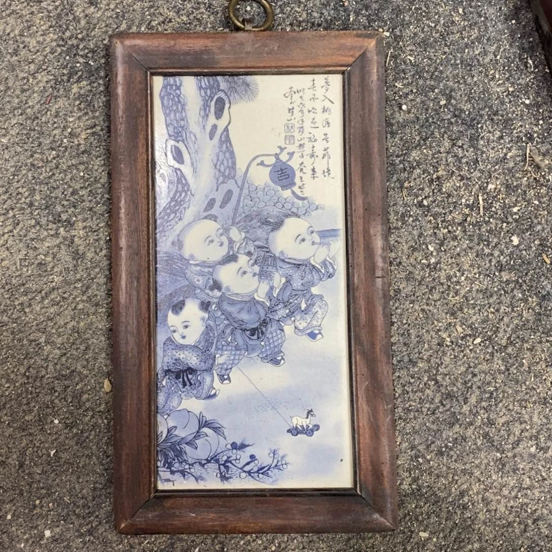 瓷片30*16 景德镇瓷板画柴窑烧制