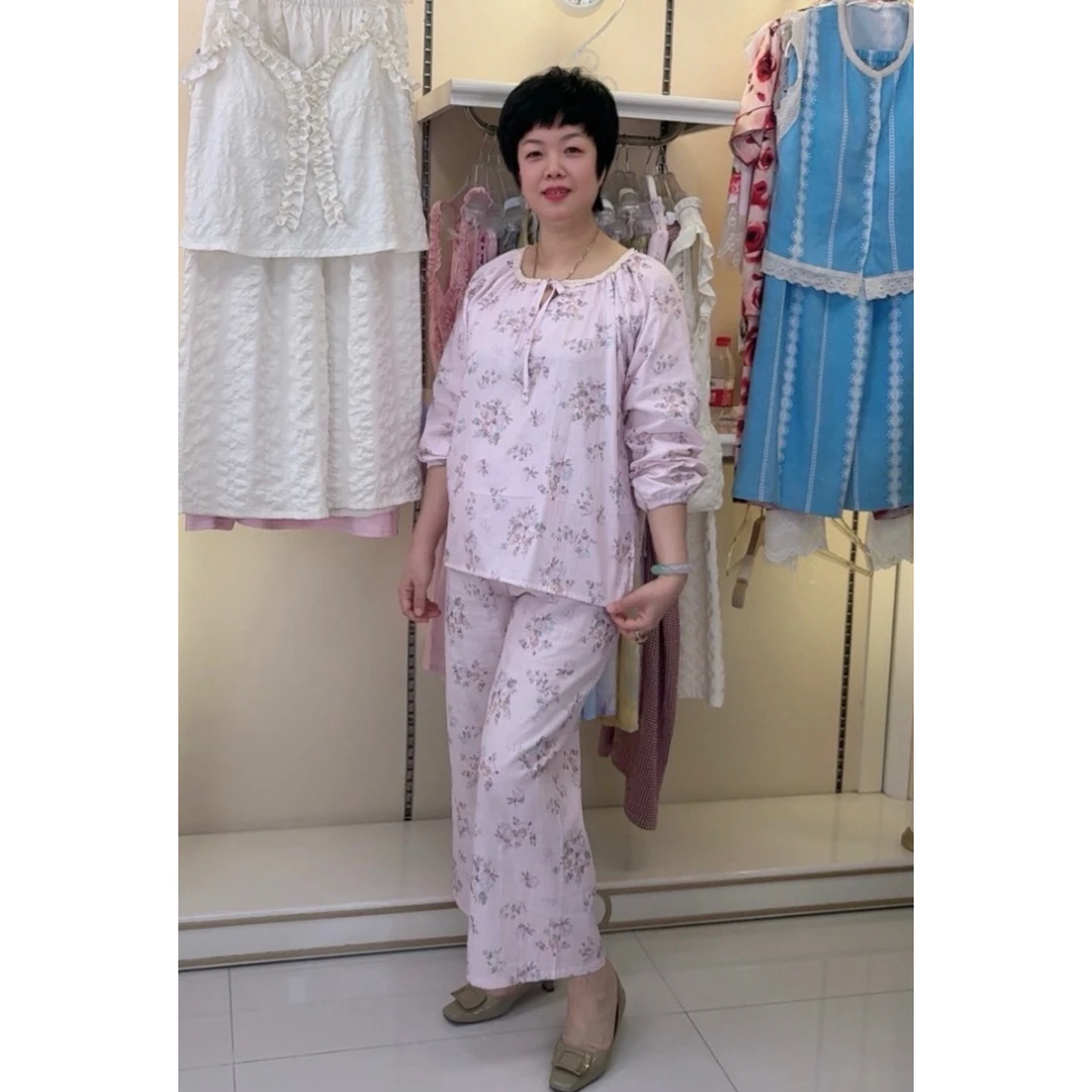 【新款】家居睡衣女套装七分袖舒适7309