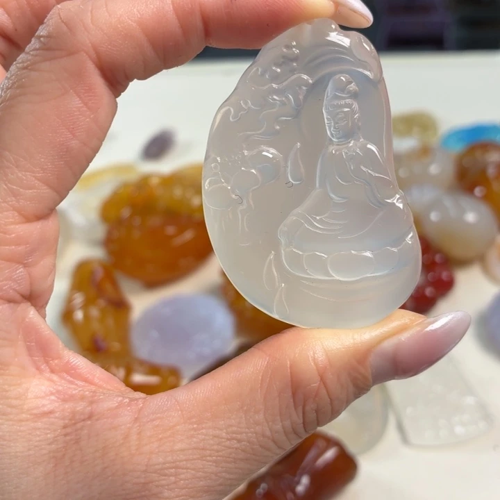 玛瑙/玉髓未镶嵌吊坠(不含链)