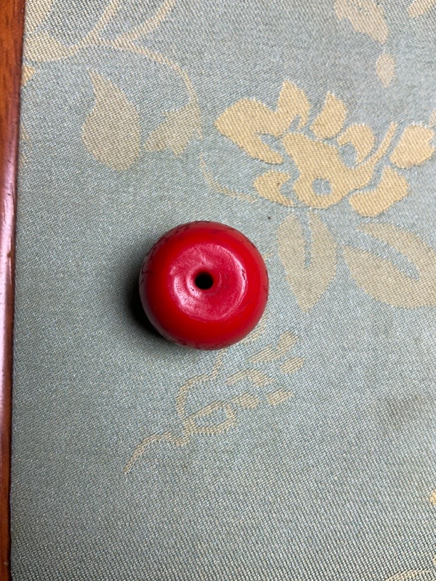 清代老雪巴琉璃珠纯手工