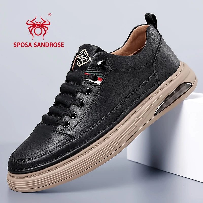 红蜘蛛男鞋2025新款秋季软底休闲皮鞋男士休闲真皮工作户外板鞋男