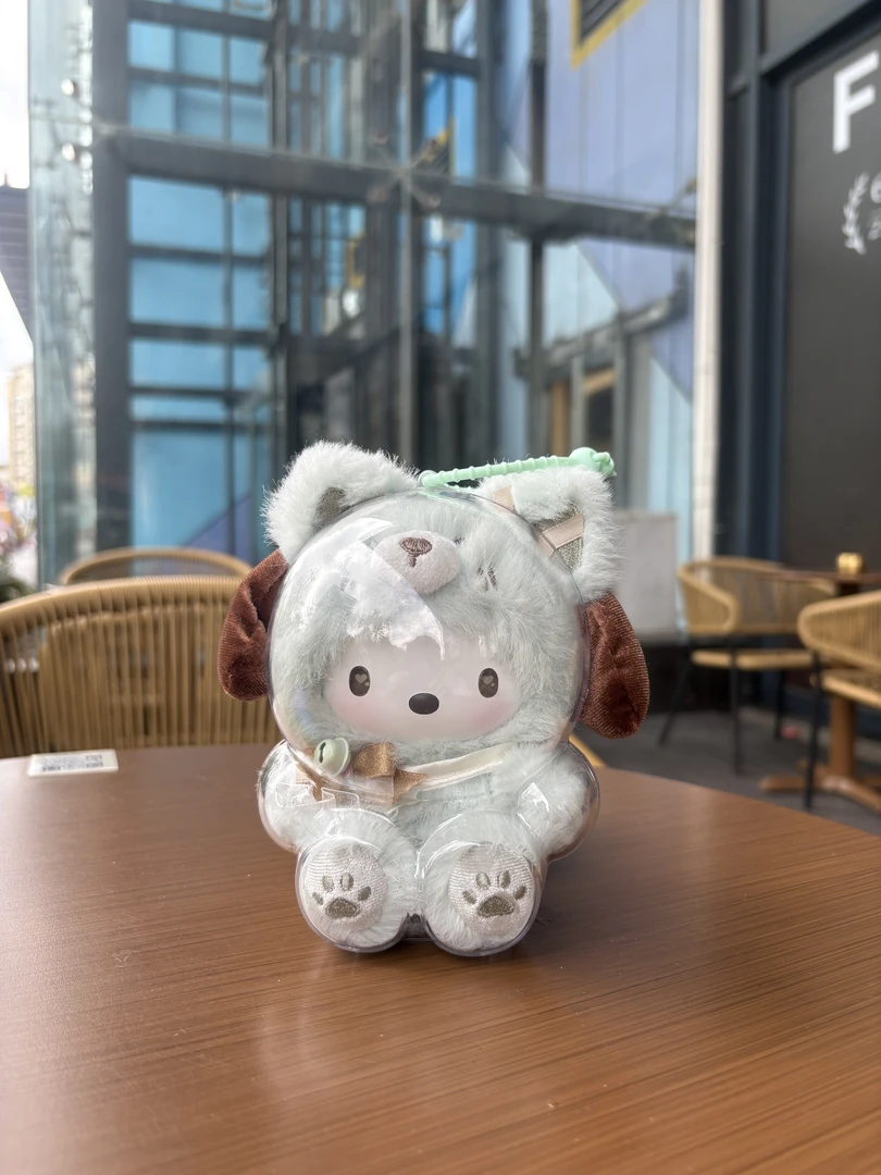 三丽鸥家族岛屿狐系列搪胶保护壳毛绒玩具挂件包包钥匙包保护套