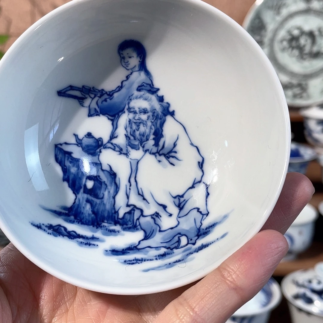 拾藝致物老叟童子杯