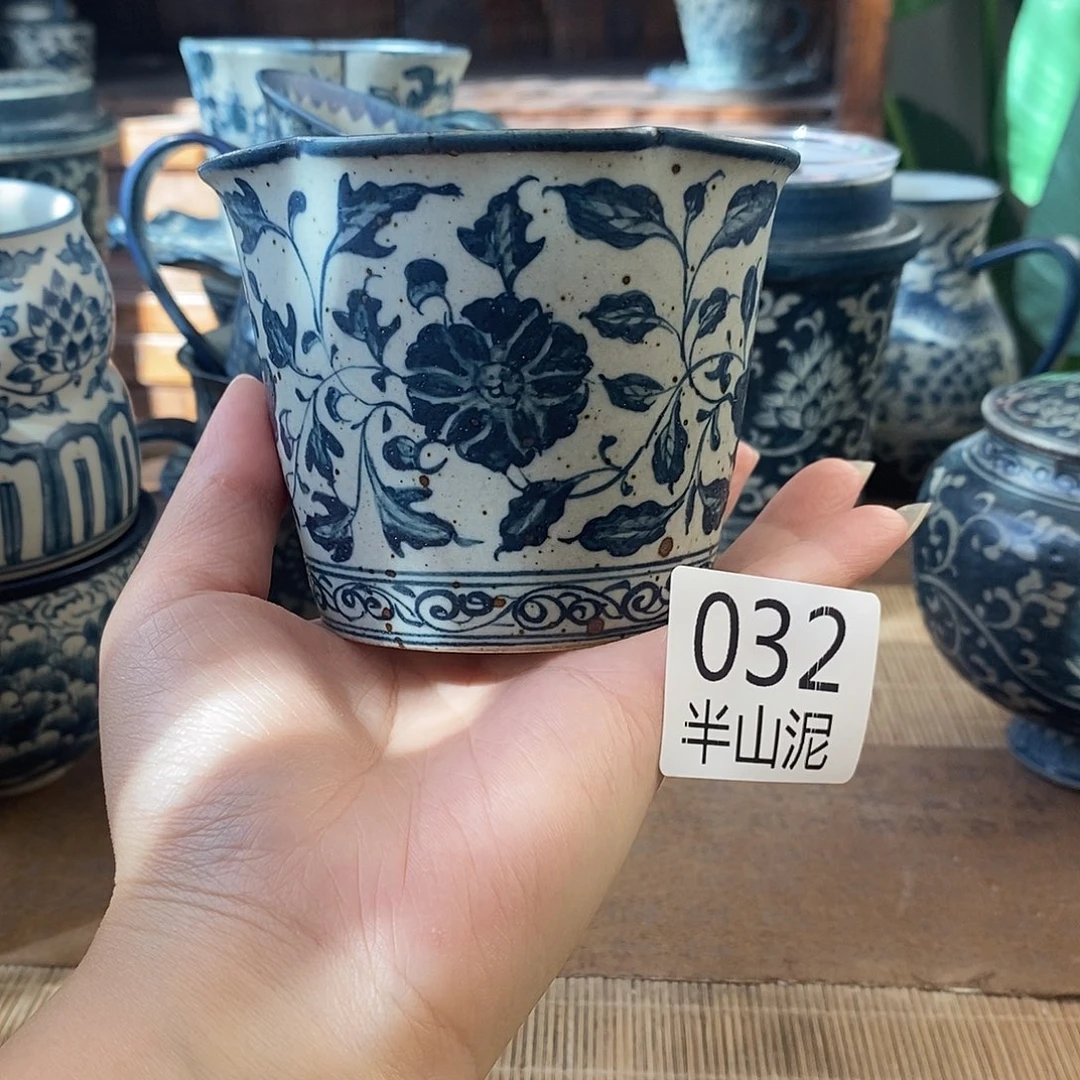 手工手绘青花高温陶瓷