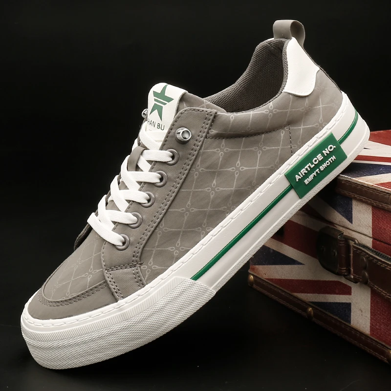 25121 男鞋一脚蹬休闲帆布鞋透气男士潮鞋春季低帮时尚百搭板鞋