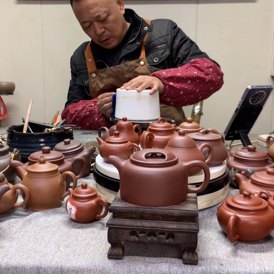 底槽青茶壶牛盖200 C半手工制作