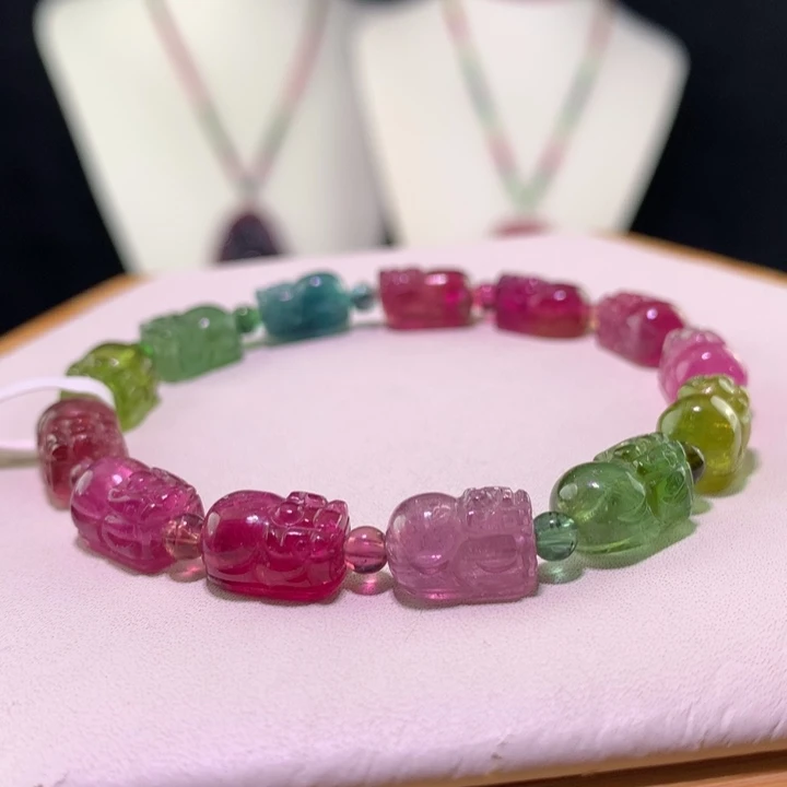 双色碧玺手链未镶嵌