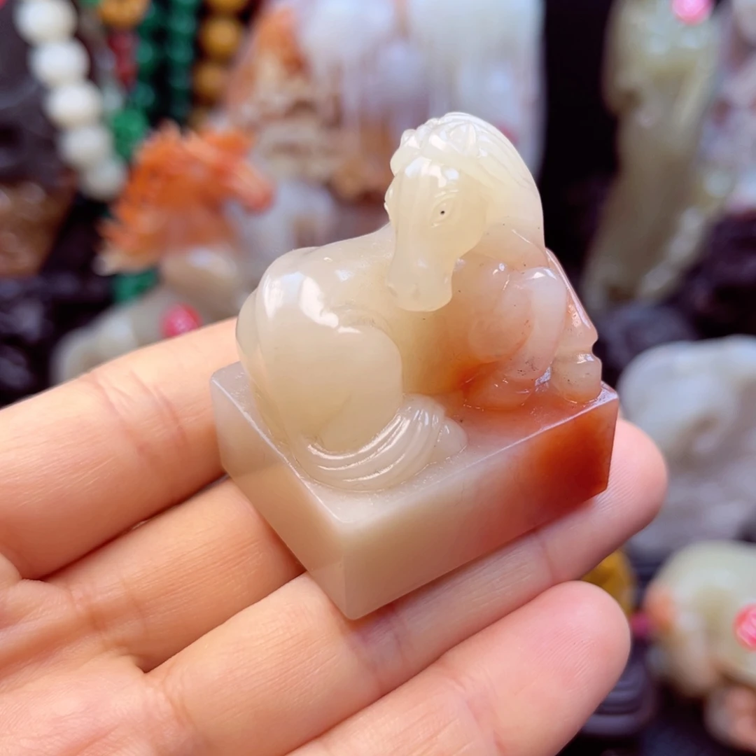 寿山石一马当先印章