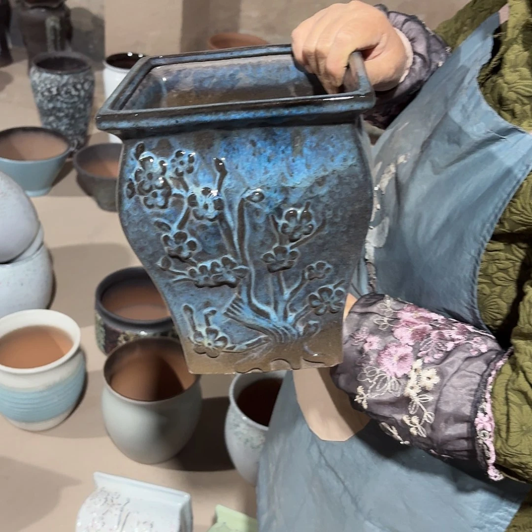 花盆紫砂口20高25