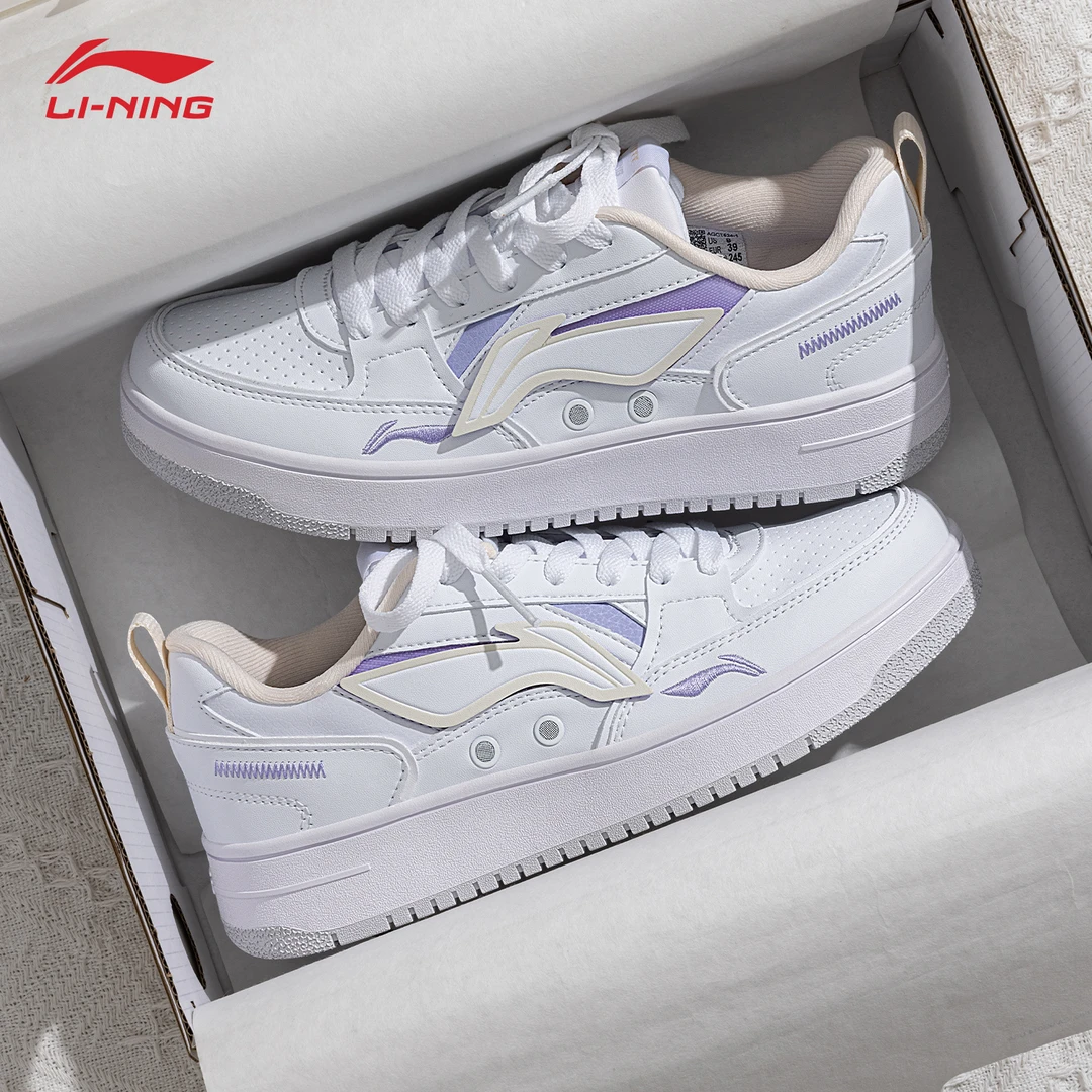 李宁女鞋板鞋夏季新款低帮透气硬底运动鞋潮流百搭休闲鞋子女款