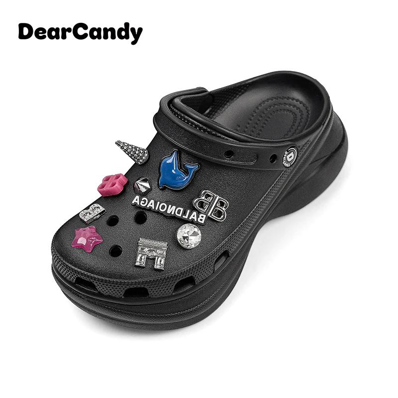 Dear Candy鲸鱼舒适泡芙洞洞鞋厚底6公分防滑沙滩鞋250257