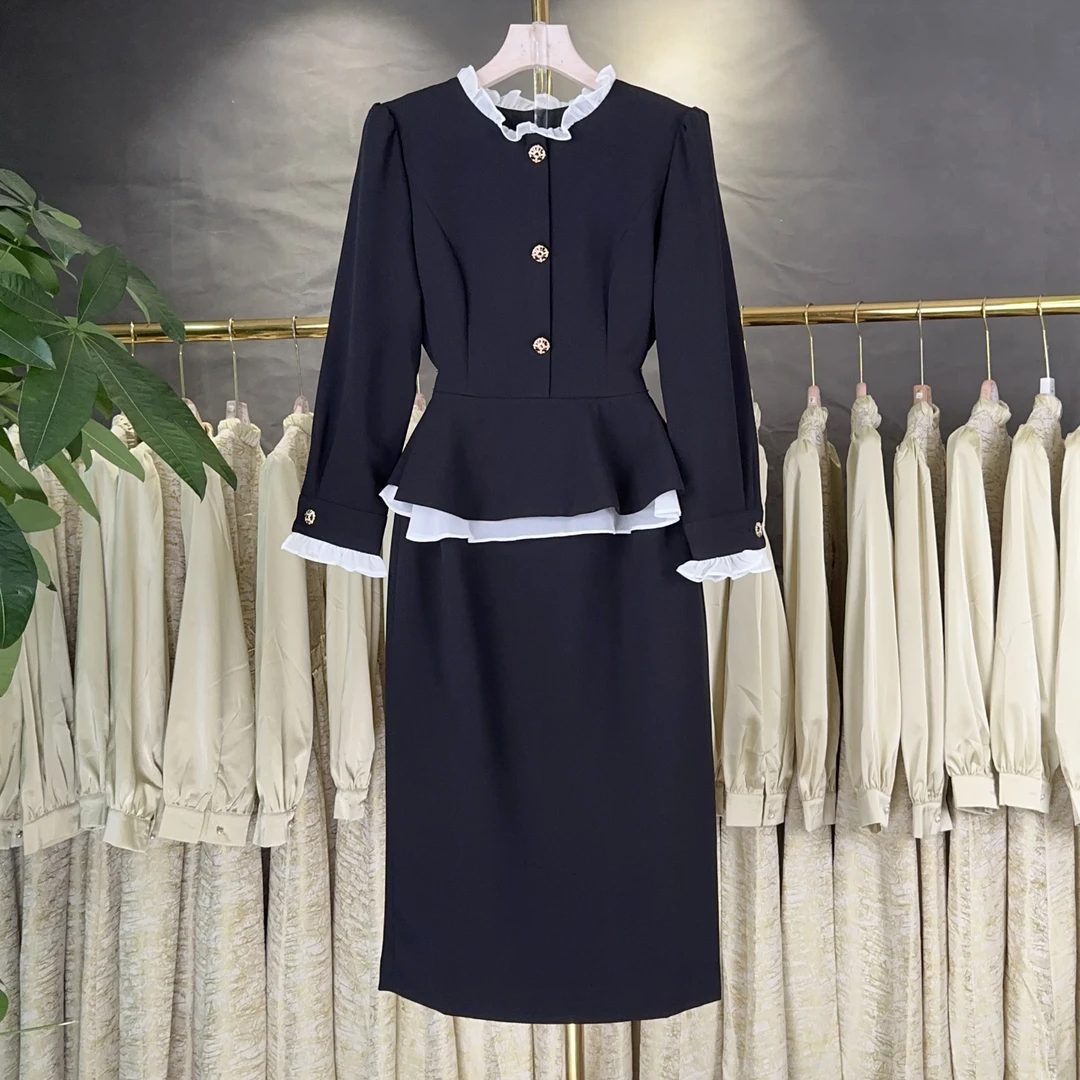 【现货】【RG1546】2024年秋冬新款百搭减龄显瘦女装连衣裙