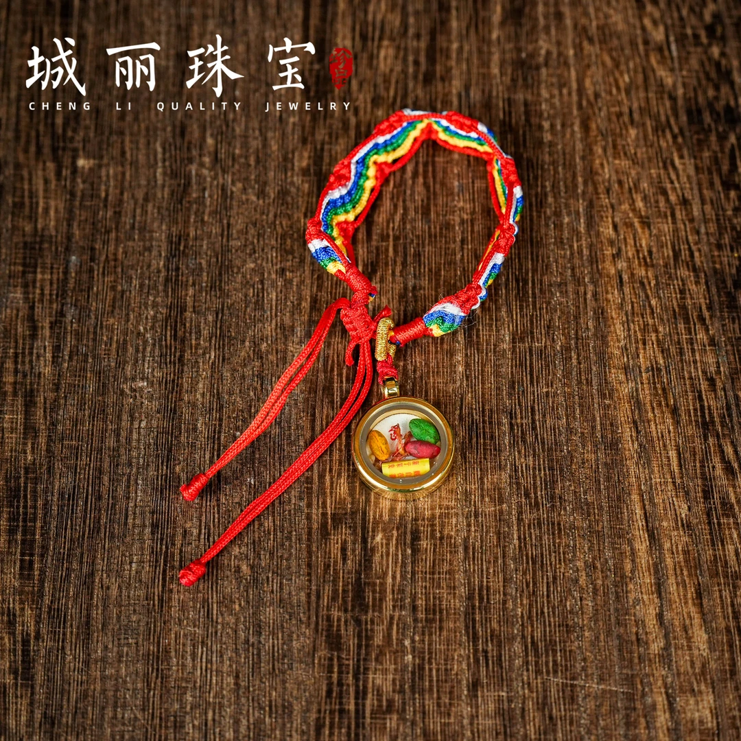 非金属布艺手链 【城丽】五爷卡卡圆牌手绳/条FL-1436