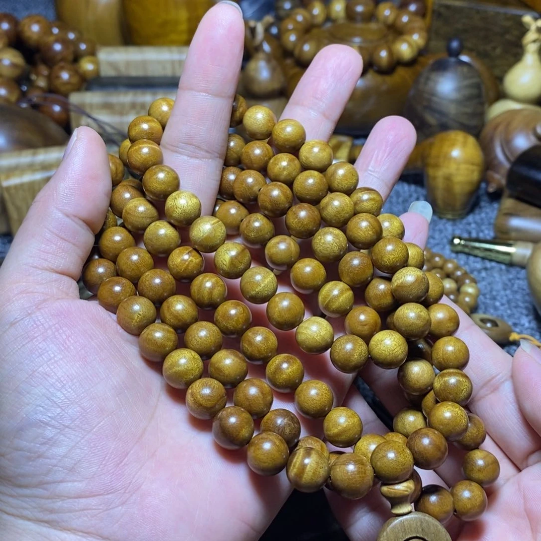 金丝楠枯木佛珠1.0小叶
