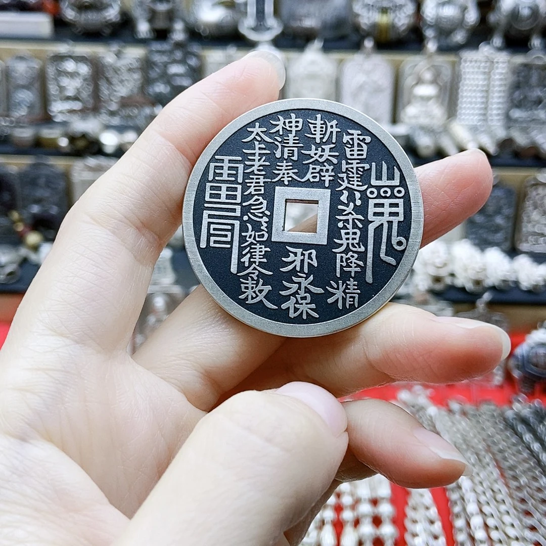 吊坠足银纯银山鬼吊坠