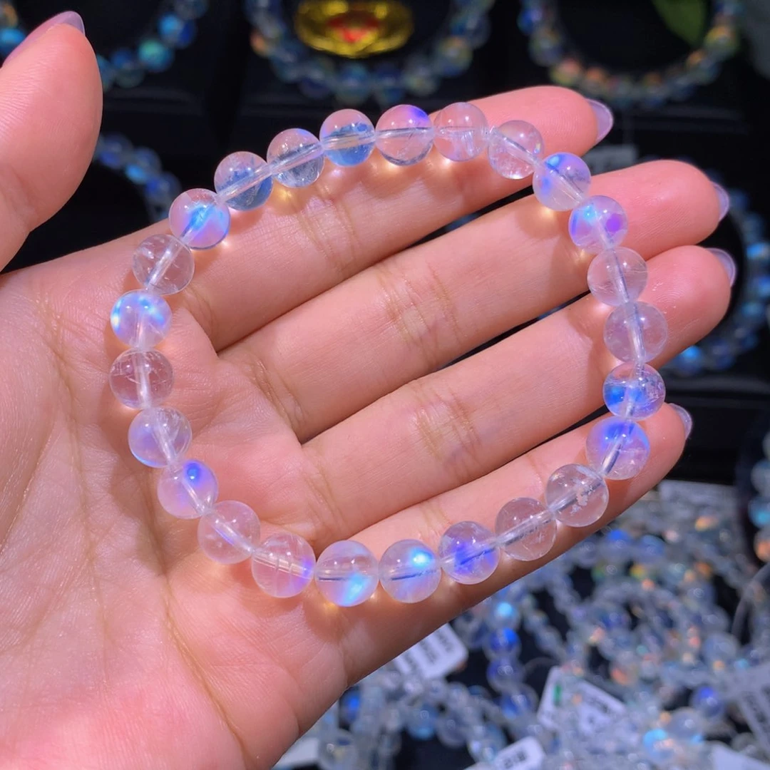月光石手链未镶嵌芝*糕新货8.0mm