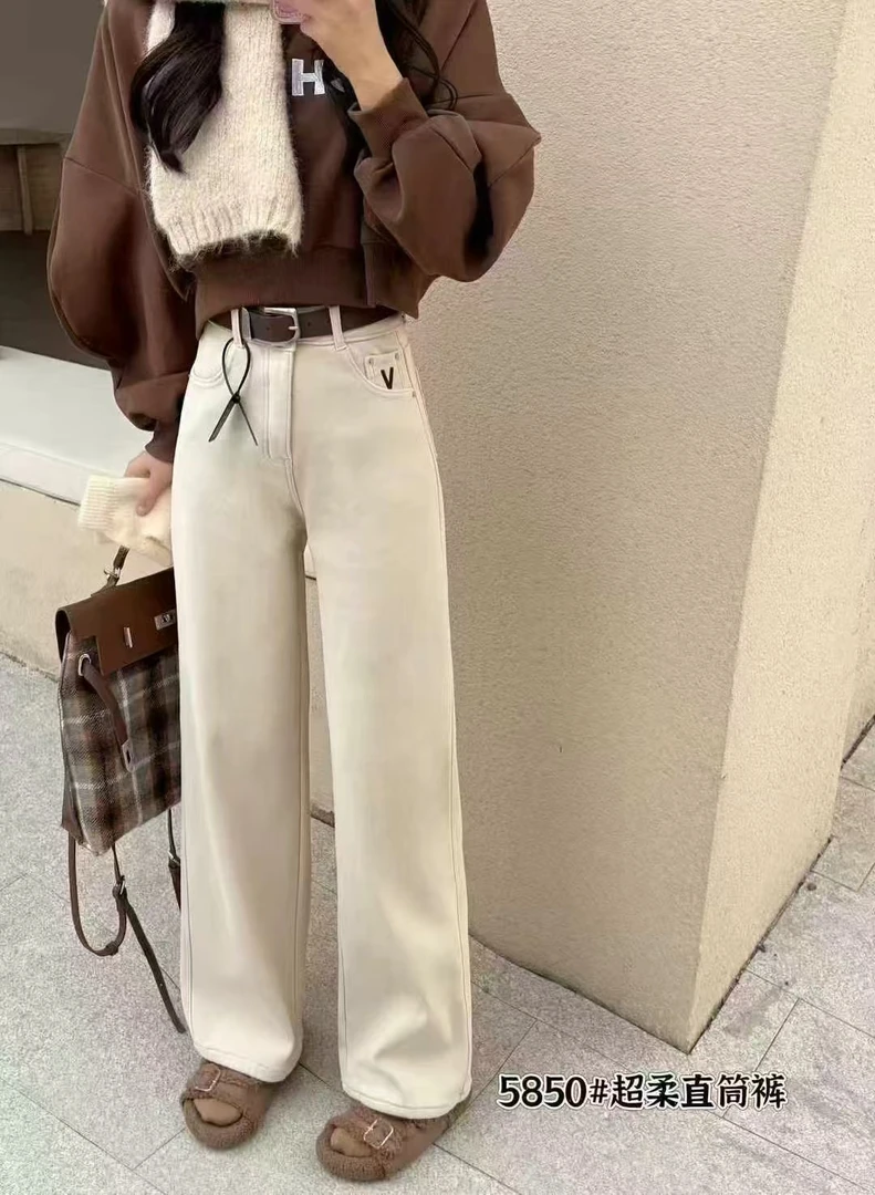 5850 新款时尚超柔直筒裤
