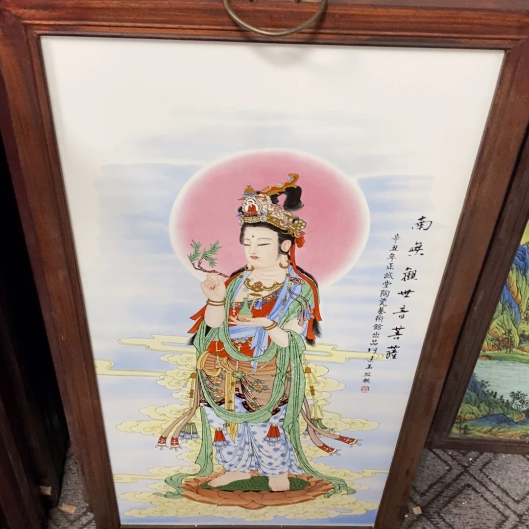 瓷86*46*1景德镇瓷板画柴窑烧制