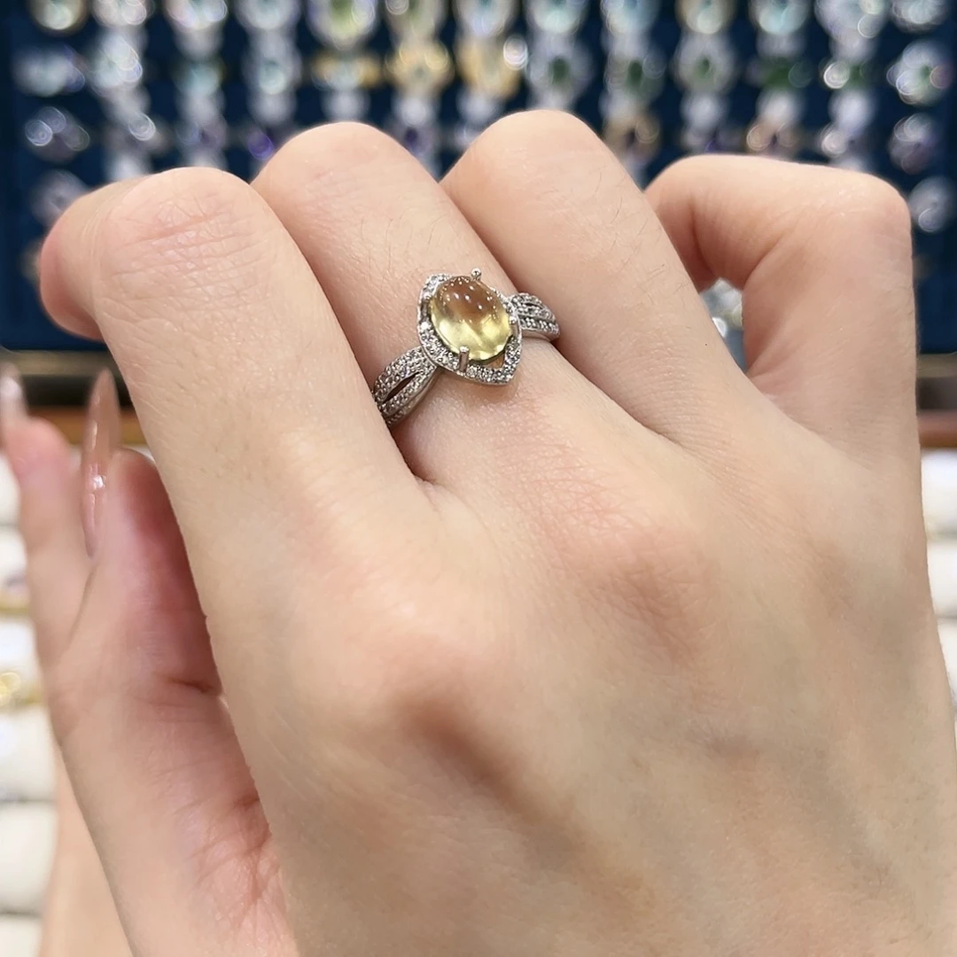 水晶女款银S925镶嵌戒指