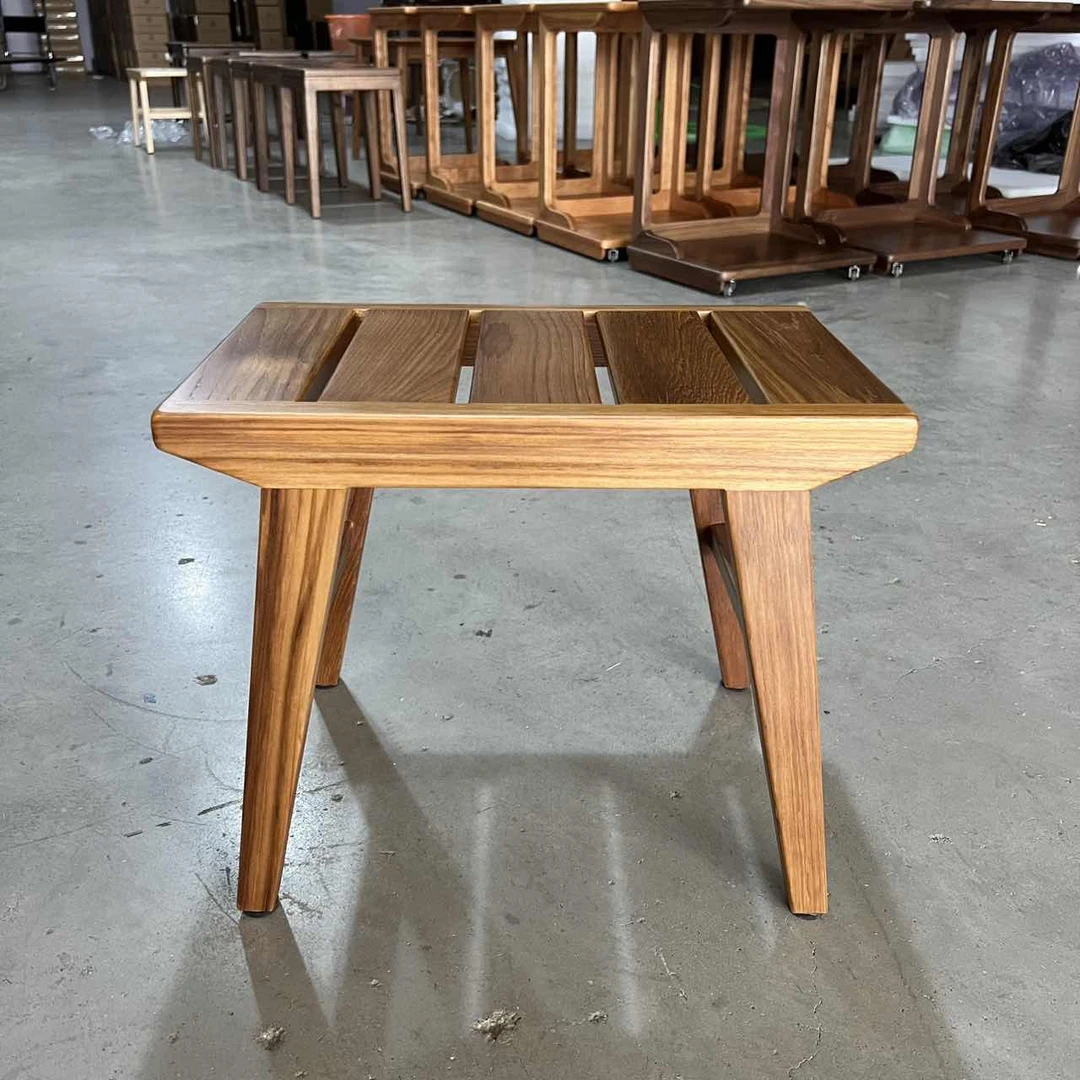 （精选35高）园丰缅甸柚木时光小凳沐浴凳 （43*28*35）