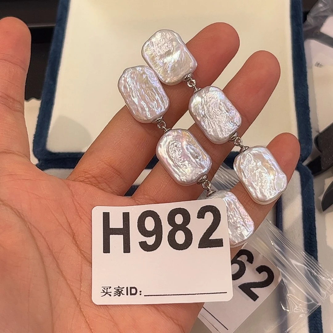 合金淡水珍珠耳饰
