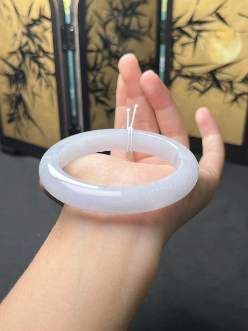 天然.保真.老坑种.55+圈-天然缅甸A货翡翠.冰粉紫-25070104