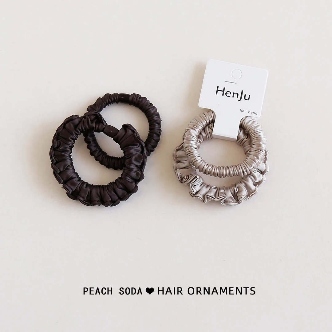 小肠圈扎头发皮筋高弹力缎面头绳网红2025新款发绳高级感头花发饰