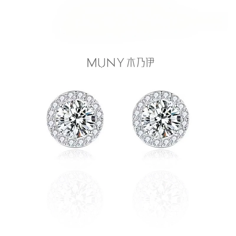 925银合成锆石耳饰 MUNY木乃伊 光点耳钉925银送女友搭配