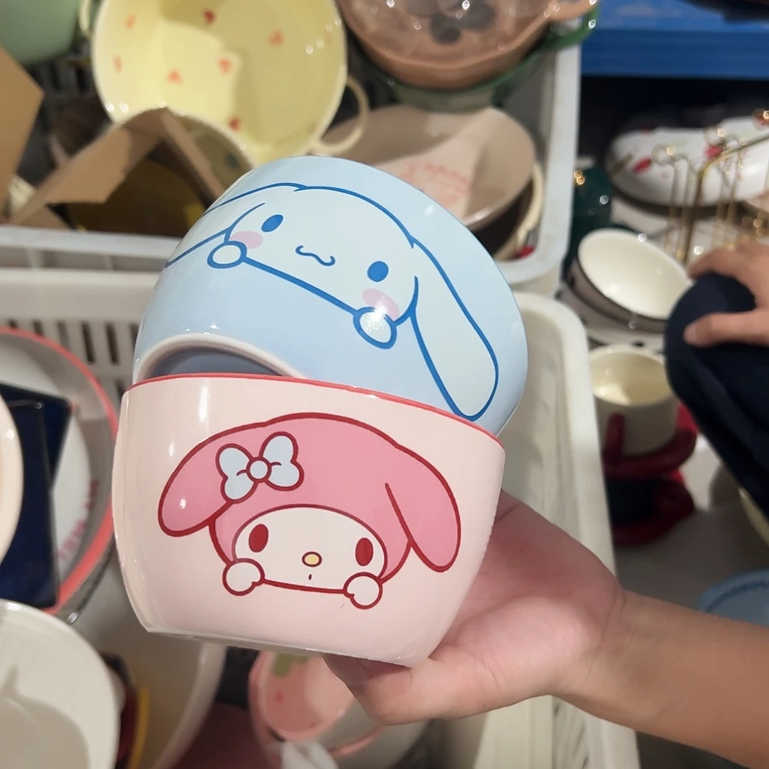 瓷片美乐蒂玉桂狗碗两个微瑕
