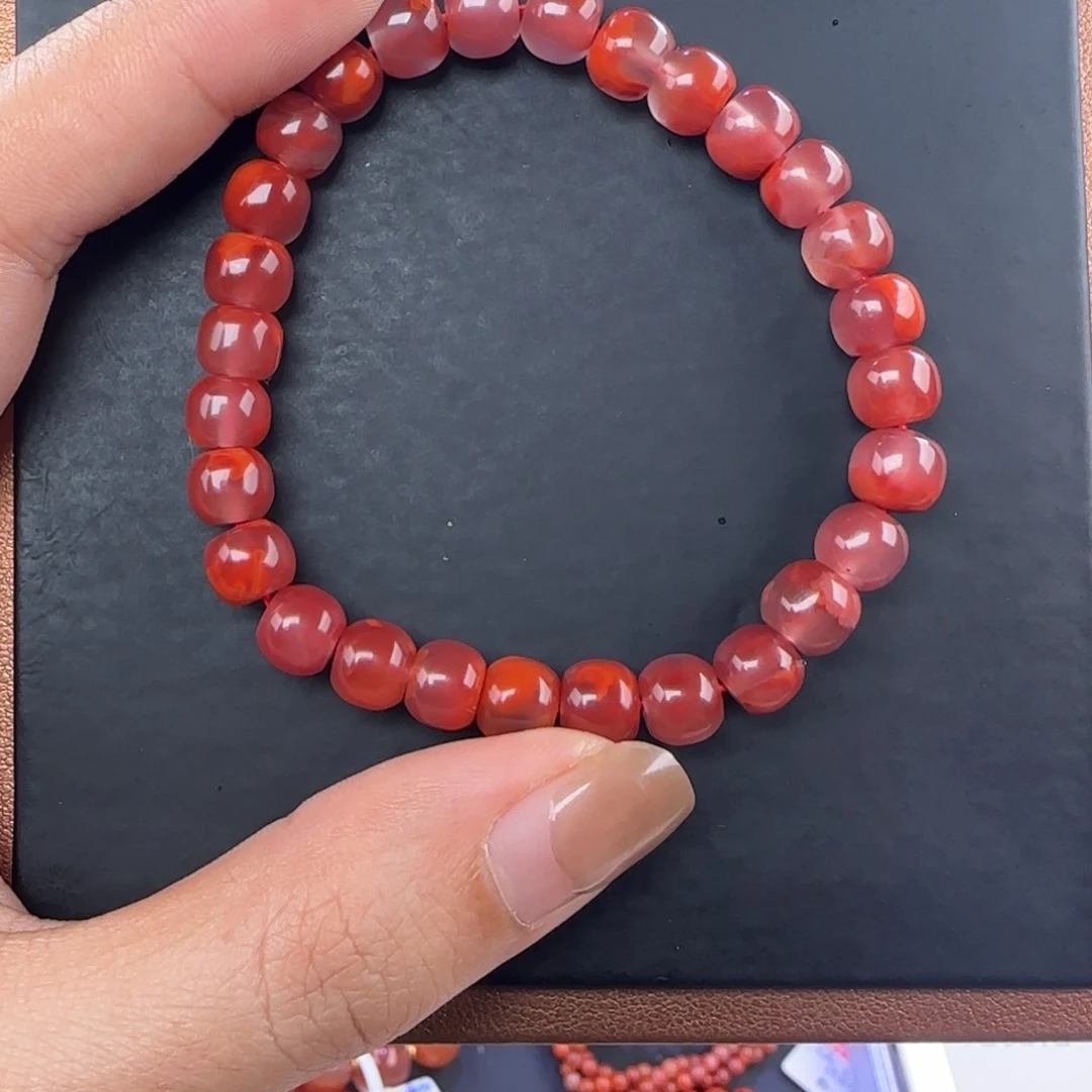 南红玛瑙未镶嵌手链