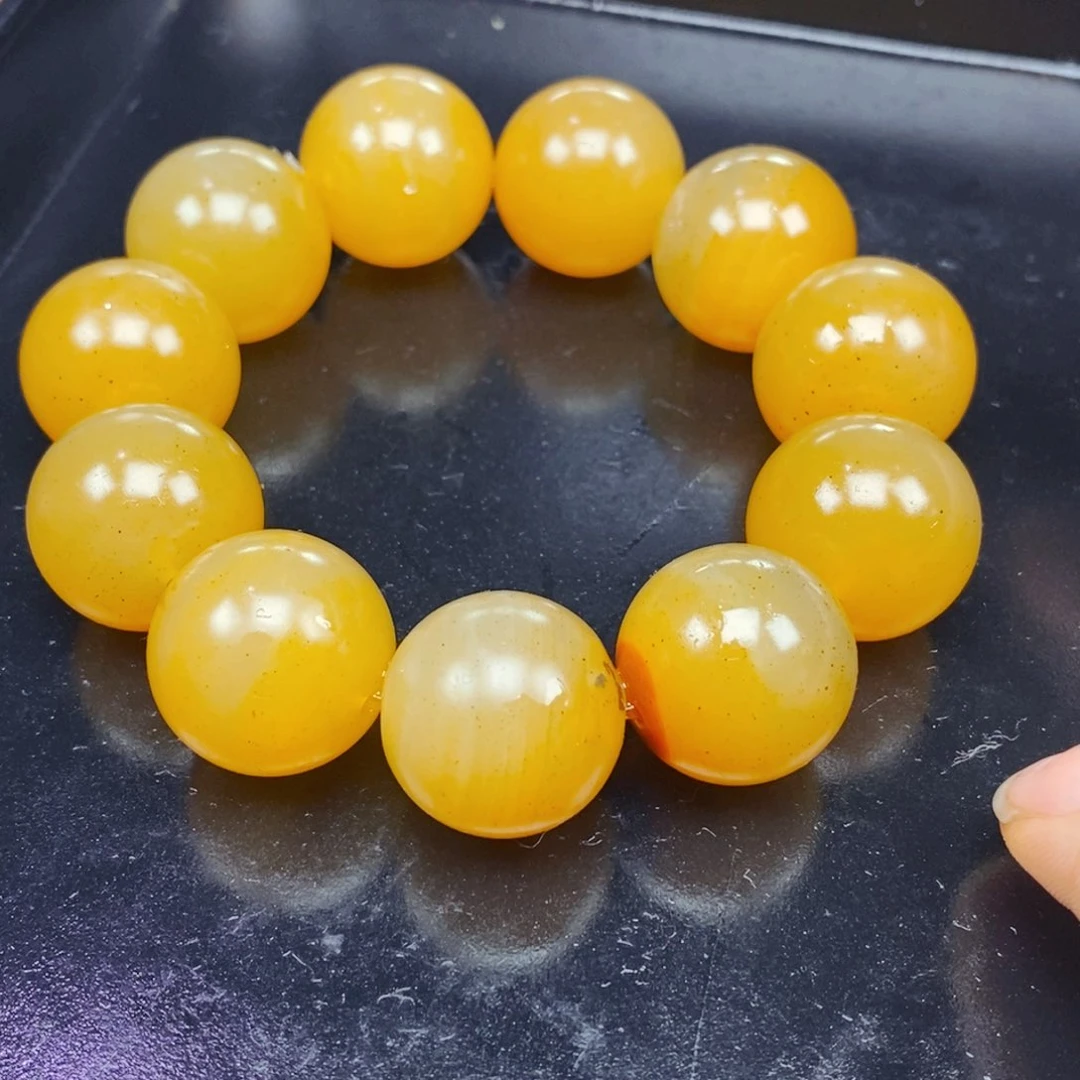 石英质玉（黄龙玉）未镶嵌颈饰