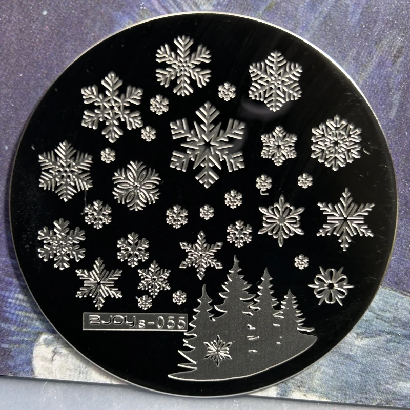 ZJOYZJOYS小圆美甲印花板钢板DIY印花小模版圆形小板051-100