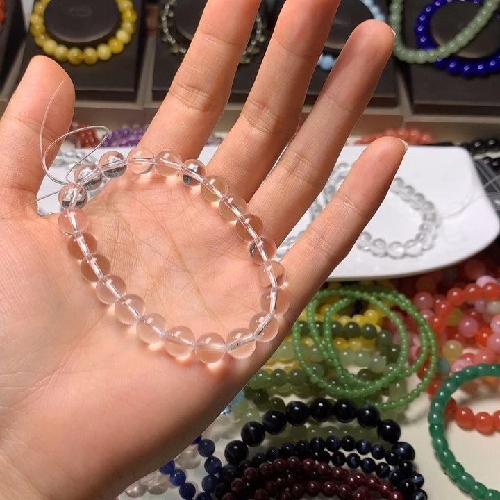 水晶手串未镶嵌?**子利姆利亚白水晶