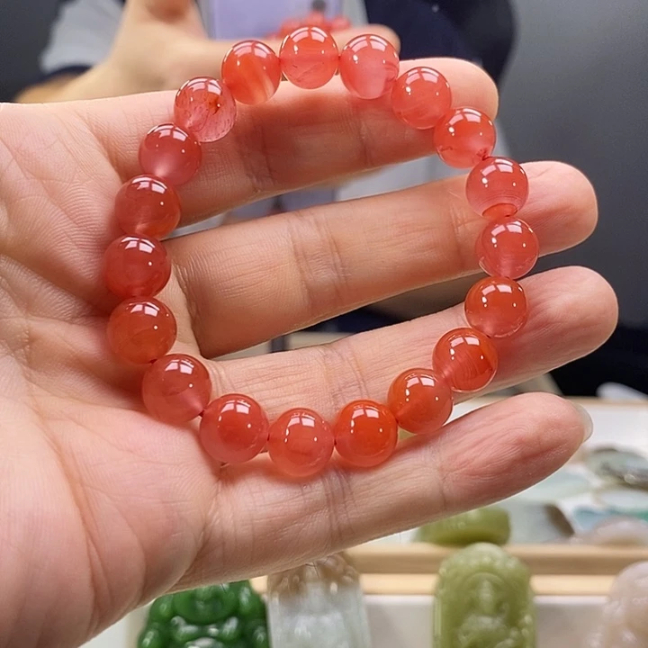 南红玛瑙未镶嵌手链
