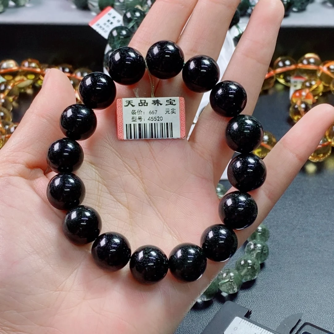 ****叉水晶手链未镶嵌绿幽灵45520