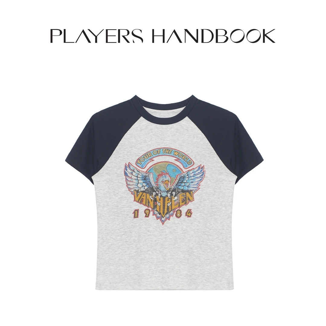 PH 《羽翼》夏季美式复古街头时尚印花休闲莱赛尔插肩袖T  PH2372