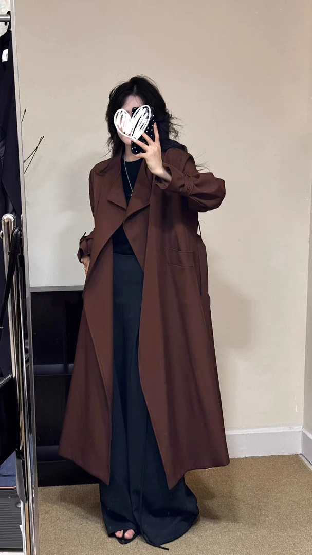 【运补】翻领常规款长款立领冬季风衣秋冬中长款气质