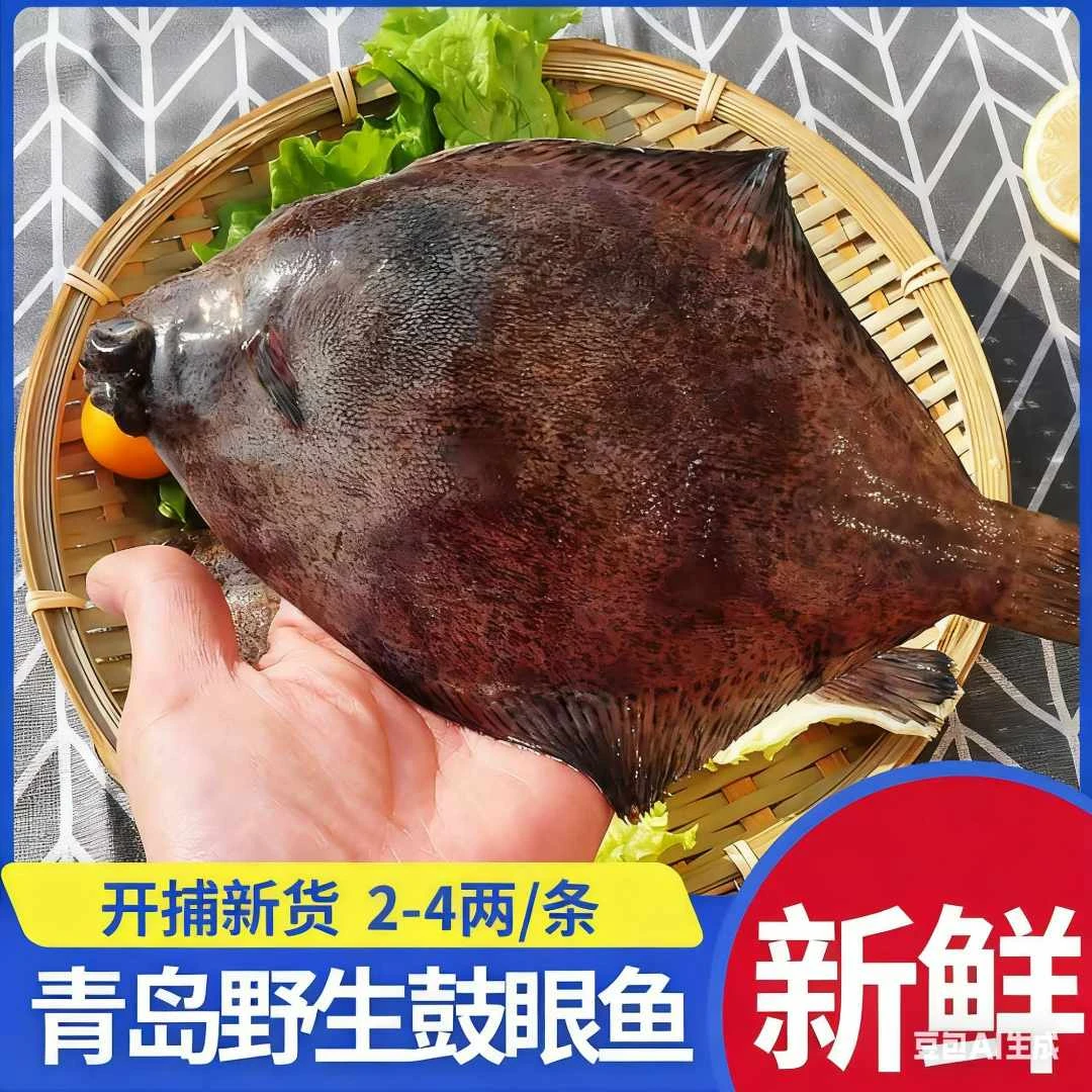 【双11大促】新货青岛特产鱼5斤高眼鱼鲜活冷冻偏口鱼鼓眼鱼多宝鱼