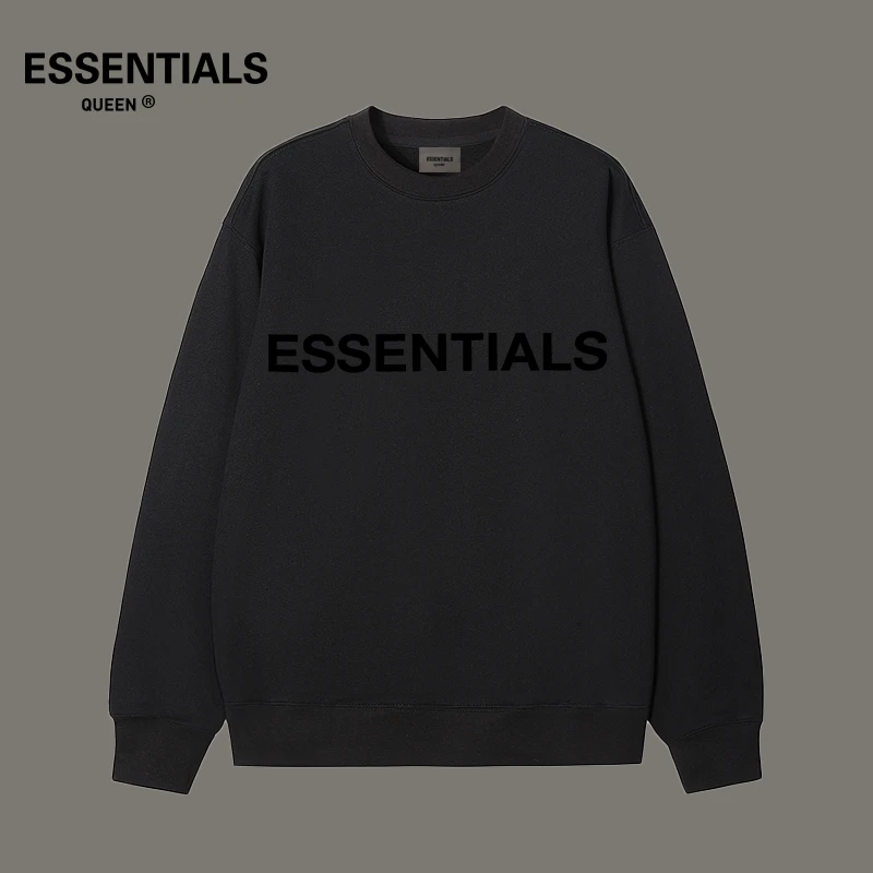 ESSENTIALS QUEEN百搭男装卫衣潮牌秋季时尚情侣户外休闲卫衣圆领