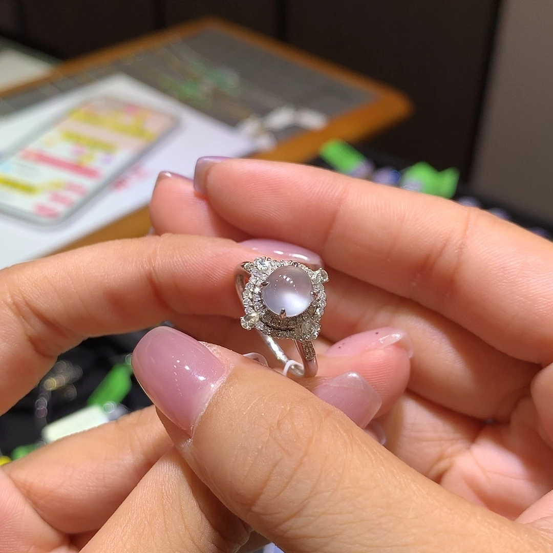 翡翠吊坠(不含链)18K金镶嵌初*