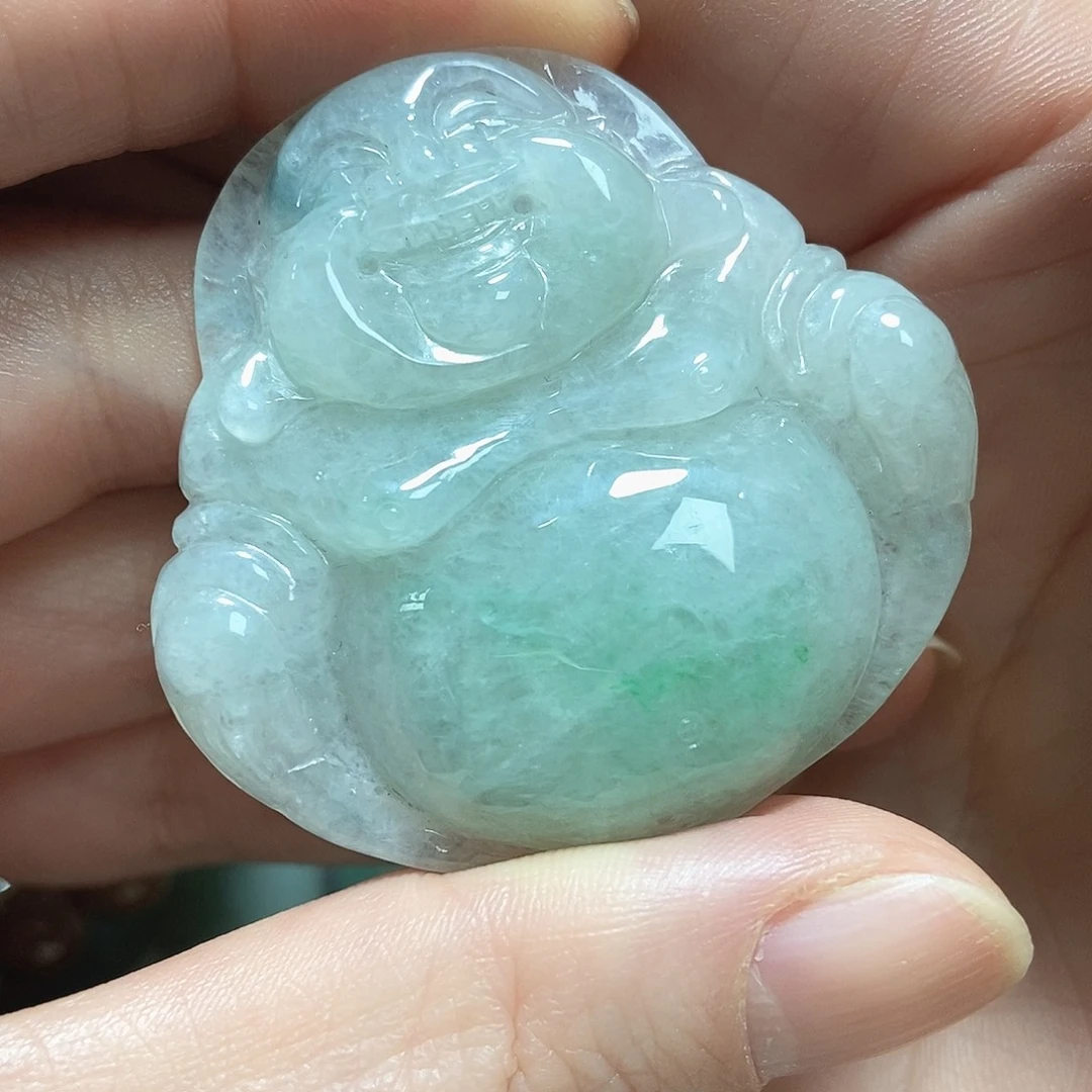 翡翠未镶嵌颈饰佛公