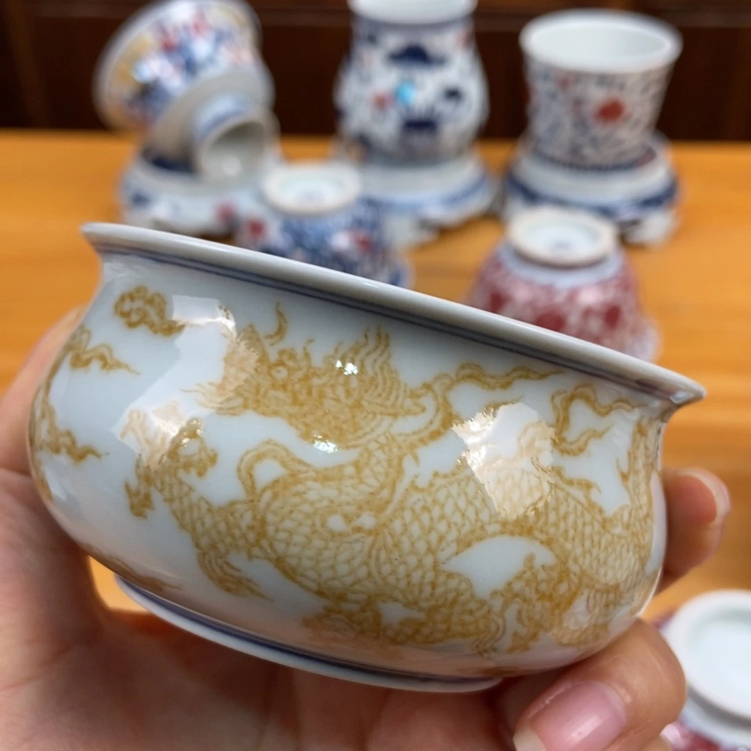 手绘现代茶具非古董