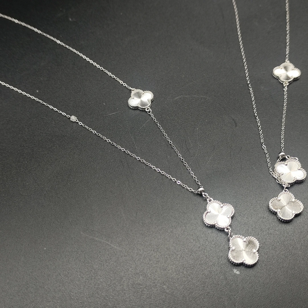 坠链均925银 【老王好物优选】001577-银饰四叶草项链多样性发一