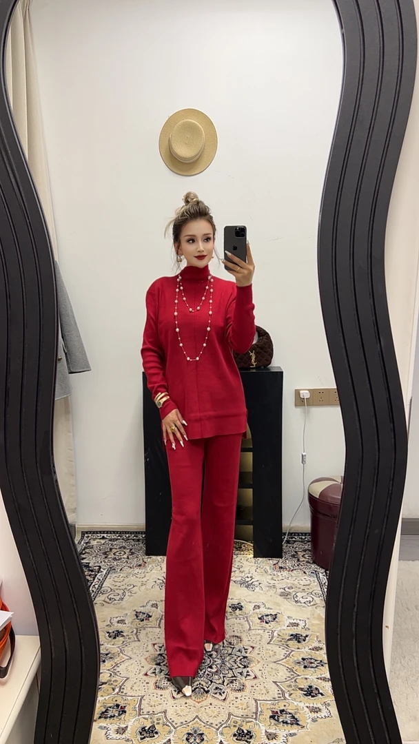 纯欲风网红慵懒风春秋时尚套装气质减龄休闲风两件套