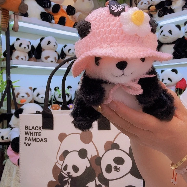 毛绒粉色色带花帽子111