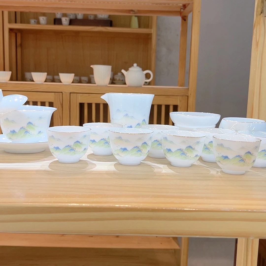 【御瓷斋】冰种玉瓷茶具套装