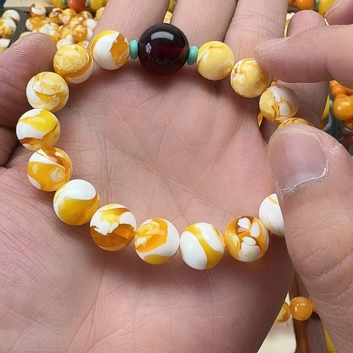 颜***赖瓷白素串搭配一条