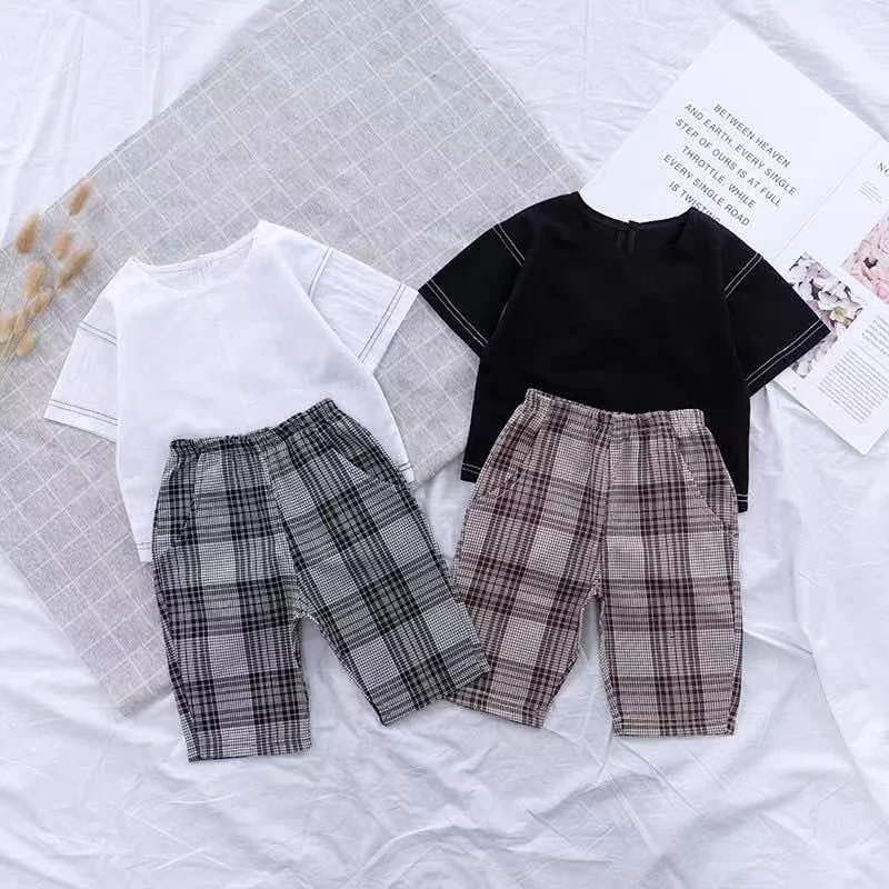 550-夏季男童儿童套装童装女童时尚休闲夏季运动