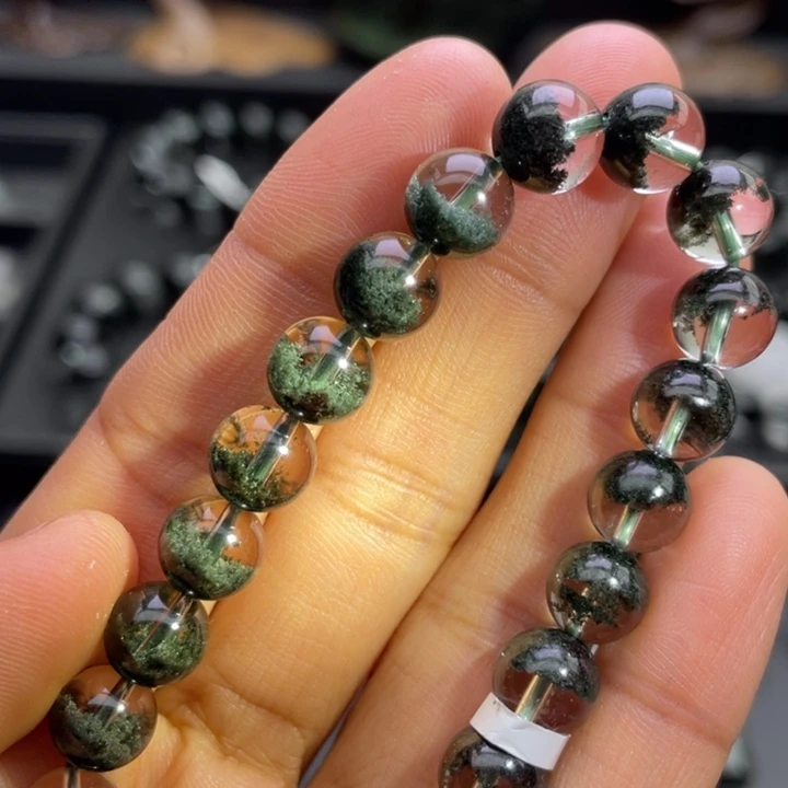 未镶嵌水晶手链绿幽灵聚宝盆8.8